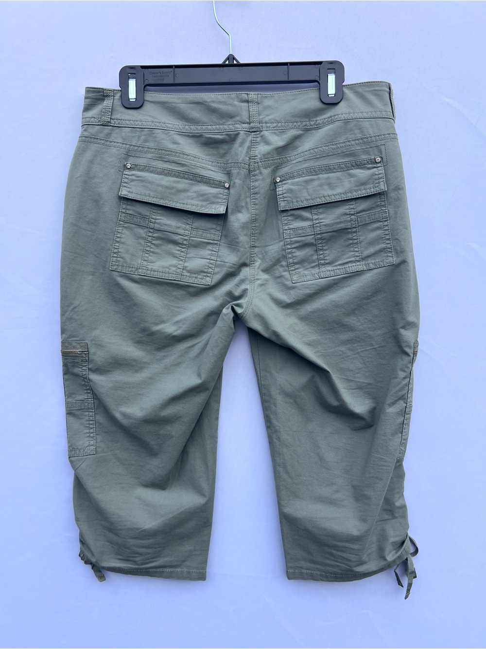 White House Black Market Olive Green Women's Cropped Pants - Size 8 - Picture 2 of 10
